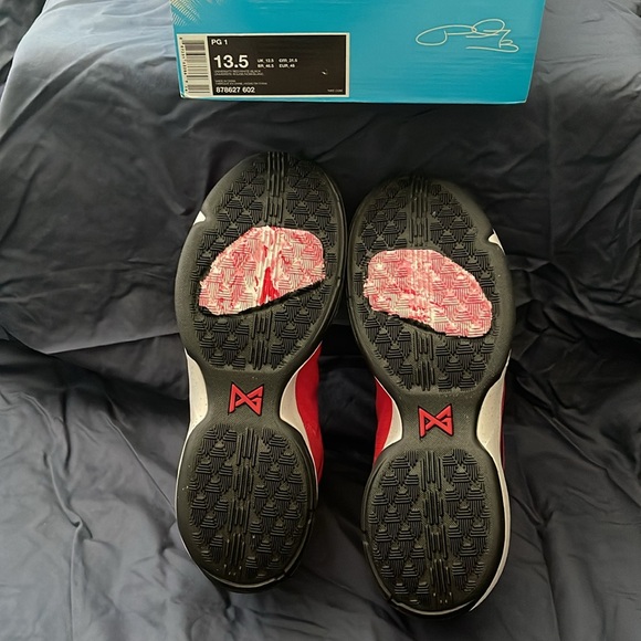 NWT Nike PG 1 Paul George University Red/BlackBasketball Shoes 878627-602 13.5 - Picture 6 of 15